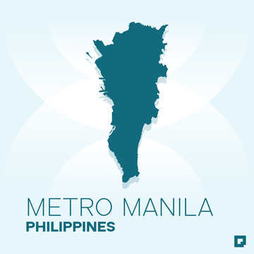 Metro Manila vector map, Vector map of Metro Manila, editable eps, AI files, Vector illustration of Metro Manila vector map