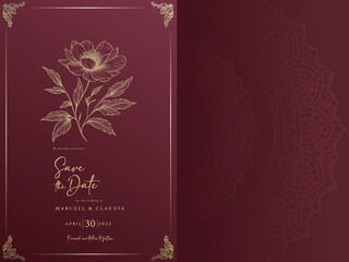 Obraz premium luxury wedding invitation card