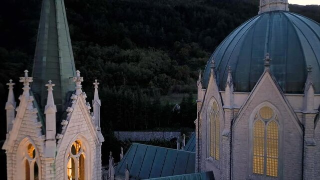 CASTEL PETROSO SEEN FROM ABOVE ILLUMINATED, JUST BEFORE DARKNESS 5