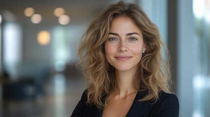 Obraz premium Confident Professional Woman in Modern Office