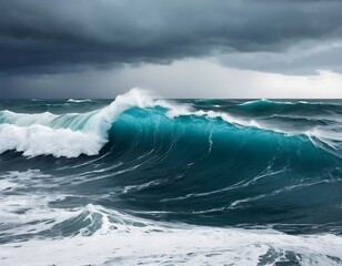 storm over the sea