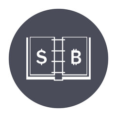 Catalog, Book, Dollar Icon - Blue Color Design for Professional Projects