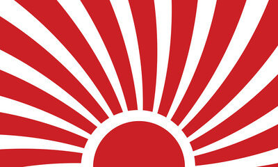 Red sunlight flags, Japan flag, rising sun