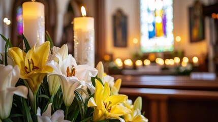 Serene Easter in a Majestic Christian Cathedral