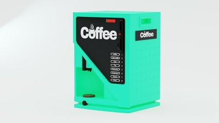 ealistic 3D coffee machine model in various colors, perfect for product mockups, branding, and advertising. This modern espresso maker design adds style to kitchen decor and promotional visuals with v