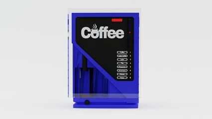 ealistic 3D coffee machine model in various colors, perfect for product mockups, branding, and advertising. This modern espresso maker design adds style to kitchen decor and promotional visuals with v