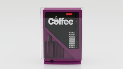 ealistic 3D coffee machine model in various colors, perfect for product mockups, branding, and advertising. This modern espresso maker design adds style to kitchen decor and promotional visuals with v