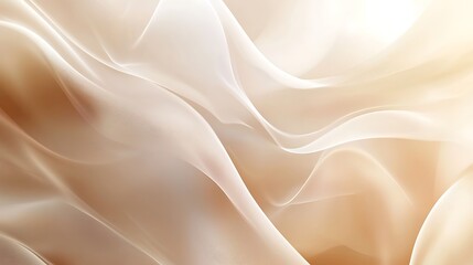 Fototapeta premium Abstract Beige Waves Flowing Softly Elegant Design