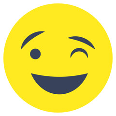 Perfect design icon of winking face