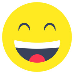 A beautiful design icon of happy face