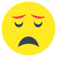 Premium download icon of weary emoji