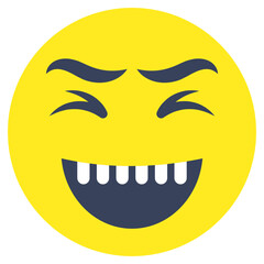 An icon design of laughing emoji