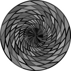 black and white abstract sphere