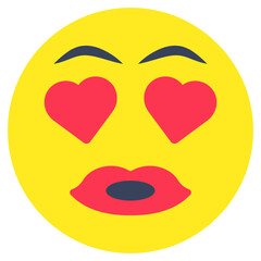 Trendy design icon of heart eyes face