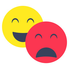 A unique design icon of face expression