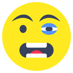 Fototapeta premium An icon design of laughing emoji