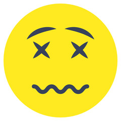 Obraz premium A creative design icon of cross eyes face