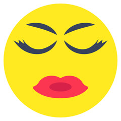 Modern design icon of makeup emoji