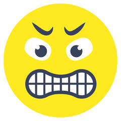 Perfect design icon of grimacing face