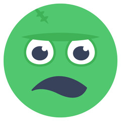 Fototapeta premium Editable design icon of slime emoji