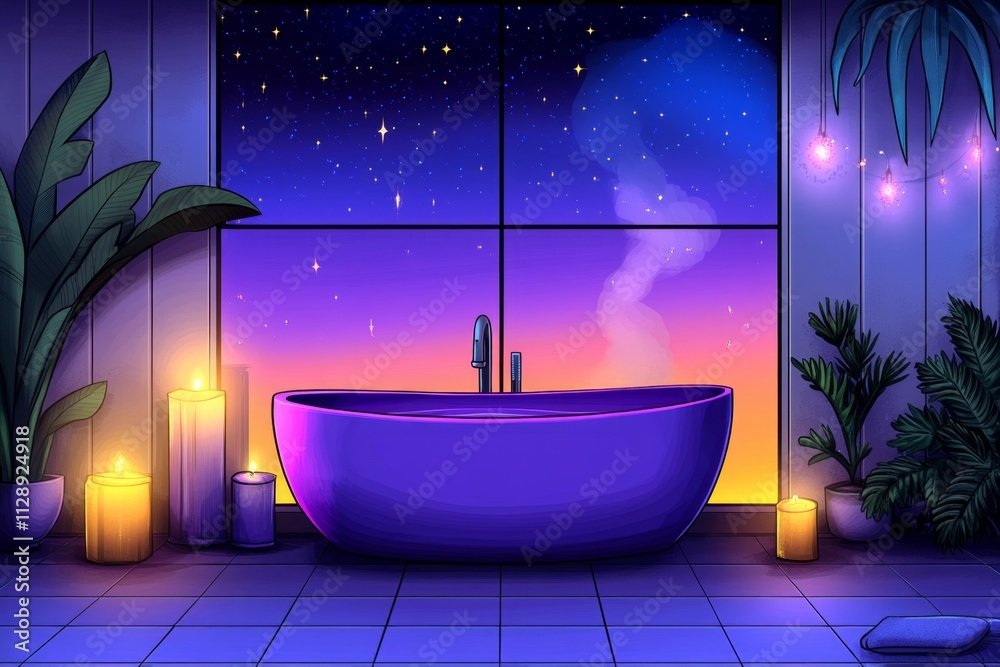 Poster a pixel art depiction of a person using an epilation device in a cozy, retro bathroom with small ani