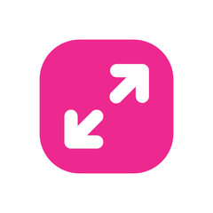 Naklejka premium Pixelated blue magnifying glass with a handle, simple design.