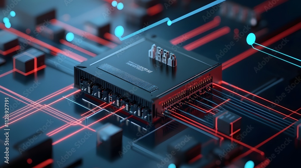 Poster peripheral connectivity enhancing microchip protection through secure and seamless connections with 