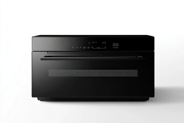 Fototapeta premium Sleek Black Built-in Oven Modern Kitchen Appliance Digital Display