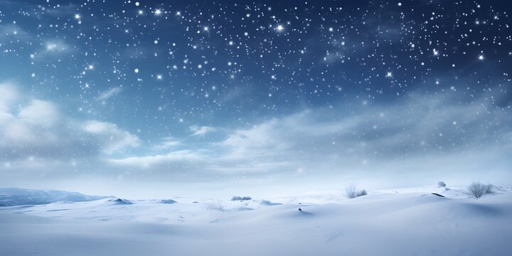 Winter background with falling snow