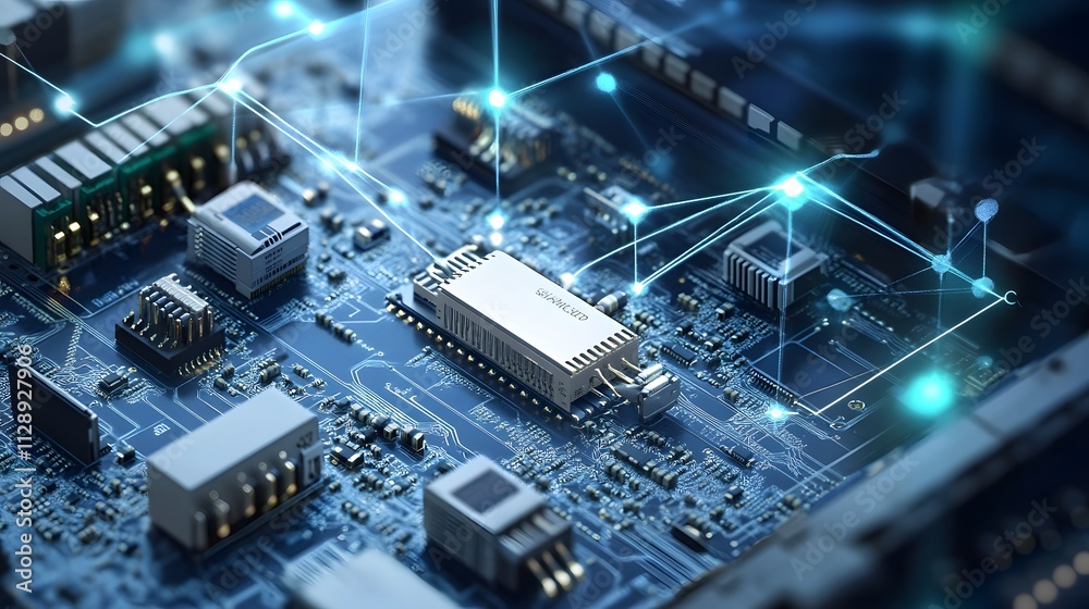 Poster peripheral connectivity enhancing microchip protection through secure and seamless connections with 