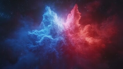 Fototapeta premium Celestial Nebula Dual Colors of Space