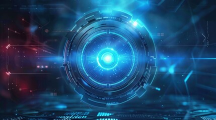Obraz premium Futuristic Technology Abstract Circular Interface Design