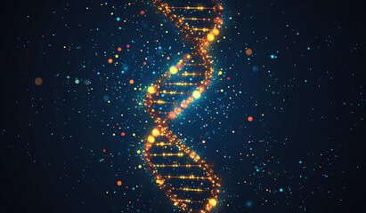 Obraz premium An abstract circular DNA vector background featuring vibrant and colorful elements, symbolizing innovation and life sciences.