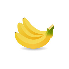 Background with bananas. Illustration of 3 bananas