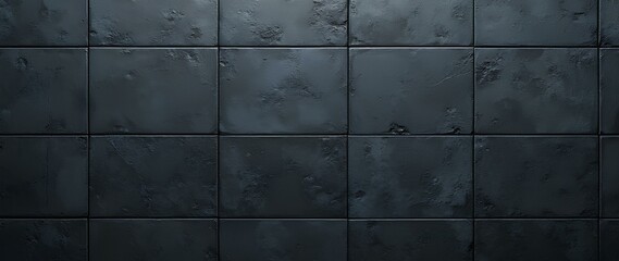 Naklejka premium Dark, Textured Square Tiles Create a Modern, Industrial Feel