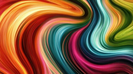 Vibrant swirls of color in abstract art