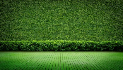hedge green background whith a copy space