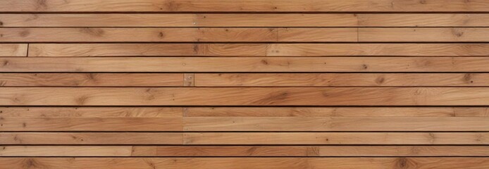 Fototapeta premium Wooden slat backboard with a few slats slightly loose or crooked, wooden paneling, wooden slats