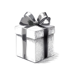 Christmas Gift Present Sketch Celebration Decoration Winter Event Festival of X-Mas
