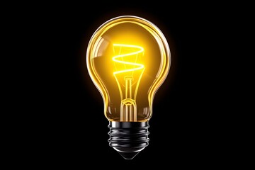 A minimalist depiction of a light bulb, glowing with faint, clean lines representing the flow of electricity