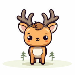 Deer cartoon illustration