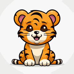 Tiger cartoon illustration