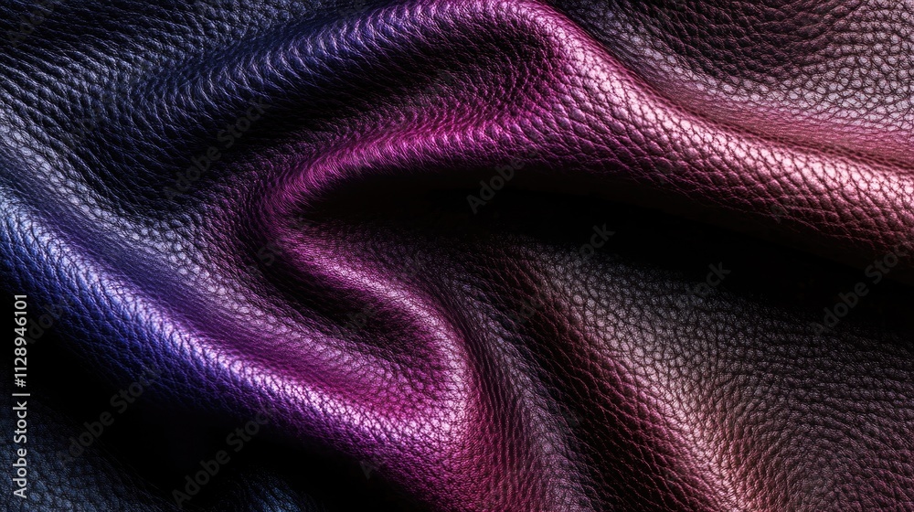 Poster gradient leather texture with a rich color transition, creating a luxurious and textured background 