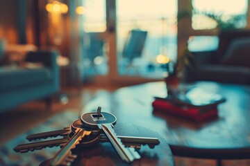 House key on the table