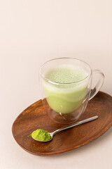 Cup of matcha latte