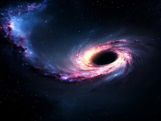 Obraz premium A lively, spiraling abstract pattern that evokes a cosmic atmosphere.