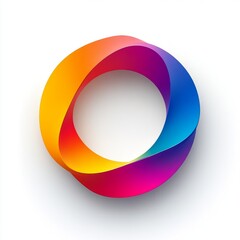 Vibrant Colorful Abstract Geometric Circle Design