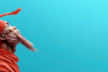 A detailed statue of a monkey warrior, captured in a dynamic stance with a blue background.