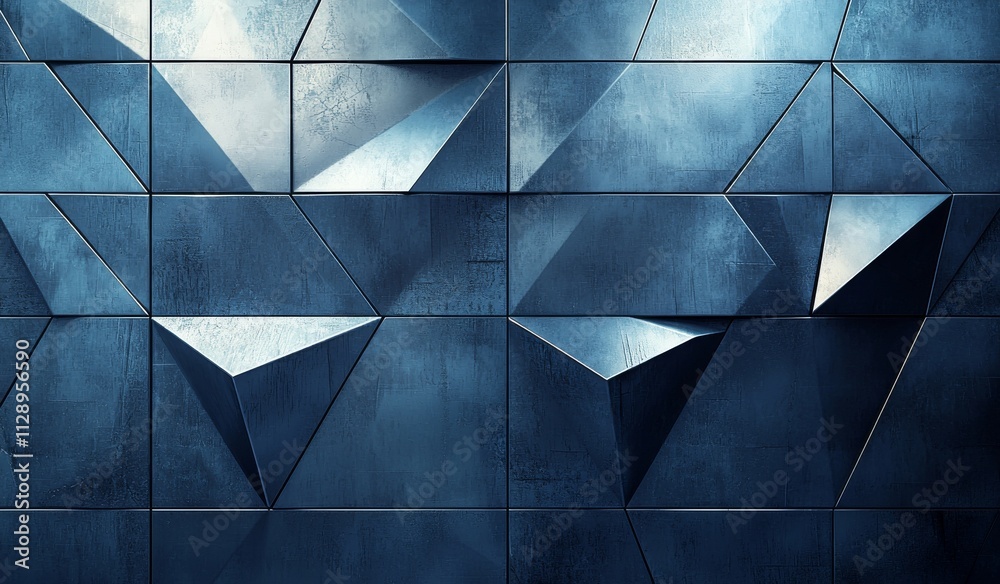 Poster a contemporary backdrop of a triangulated surface rendered in 3d, showcasing a futuristic polygonal 
