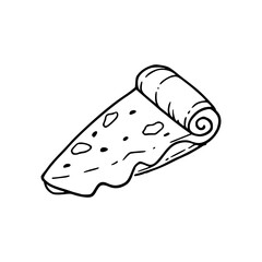 cartoon of slice of pizza